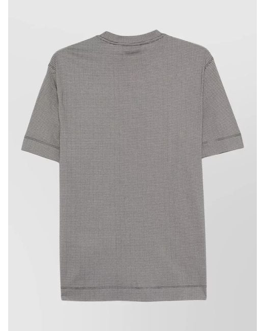 Emporio Armani Gray Patterned Short-Sleeve T-Shirt for men