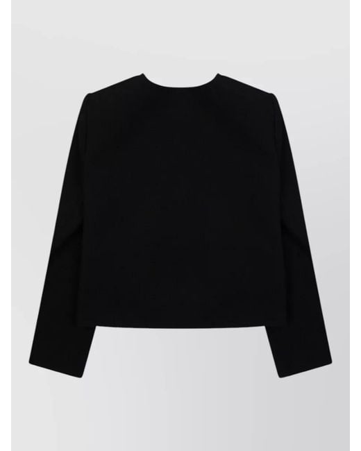 Céline Black Viscose Single Breasted Coat