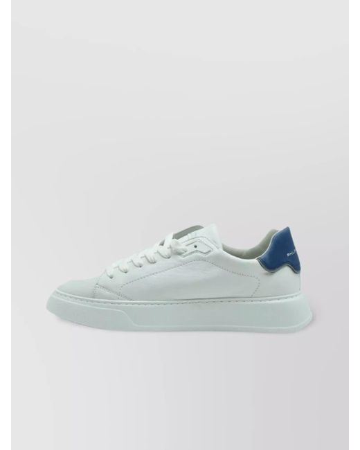 Philippe Model Blue Leather Low-Top Sneakers for men