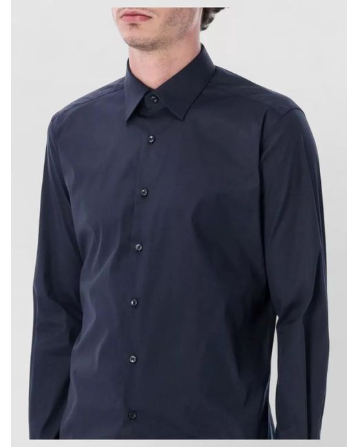 Xacus Blue Tailor Fit Stretch Cotton Business Shirt for men