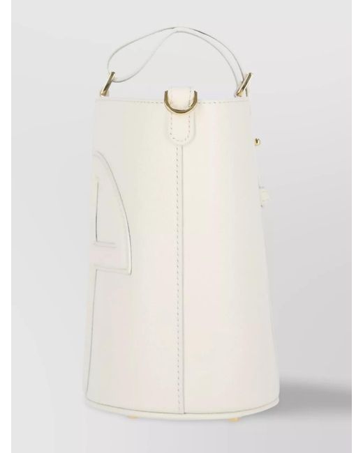 Patou Natural Leather Bucket Bag