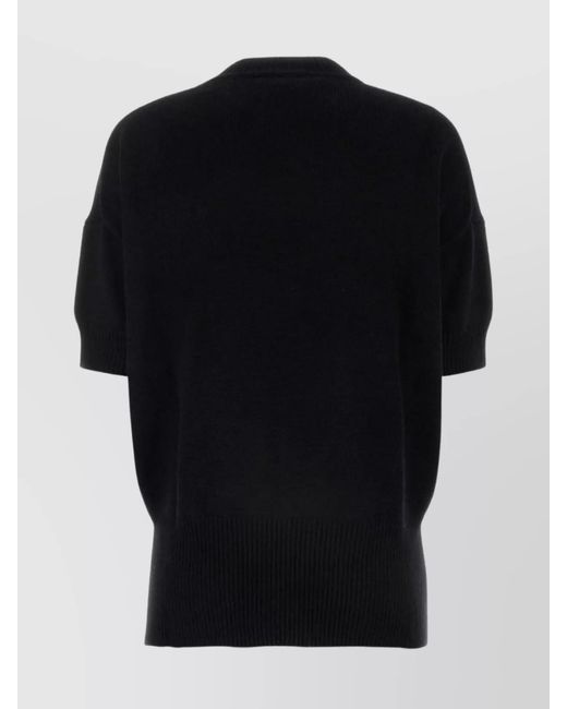 Jil Sander Black Luxe Cashmere Knit Crew Neck Sweater