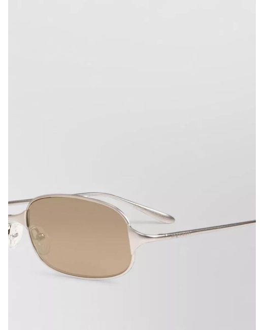 McQueen Natural Sunglasses Frame Shape Lenses Silk Nylon