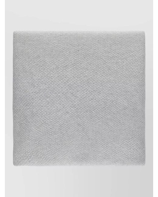 Fabiana Filippi Gray Rectangular Scarf Shaded Effect Knit Texture