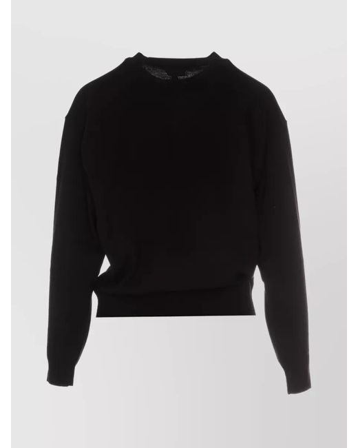 KENZO Black Wool Knitted Crew Neck Long Sleeve Sweater