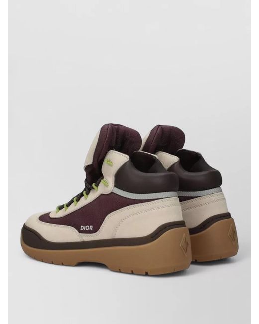 Dior Natural Suede Leather High-Top Sneakers for men