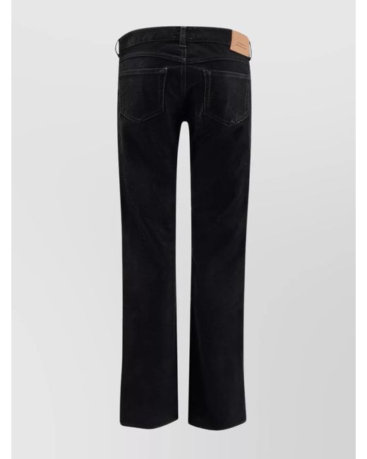 Isabel Marant Black Faux Leather Straight Trousers