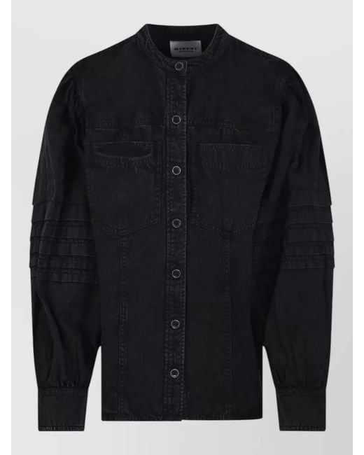 Isabel Marant Blue Cotton Fitted Jacket