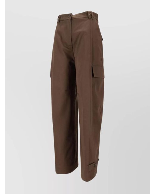 P.A.R.O.S.H. Brown Wide-Leg Trousers