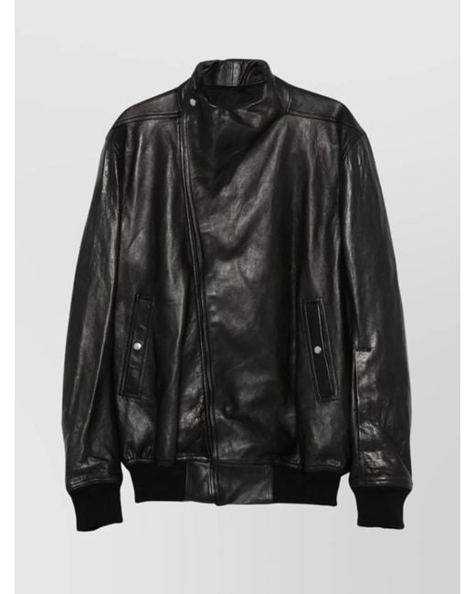 Rick Owens Black Hollywood Flight Concordians Jacket for men
