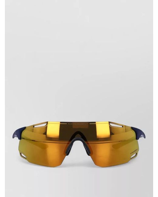 Oakley Yellow Cybr Dyno Wraparound Sunglasses Prizm Lenses