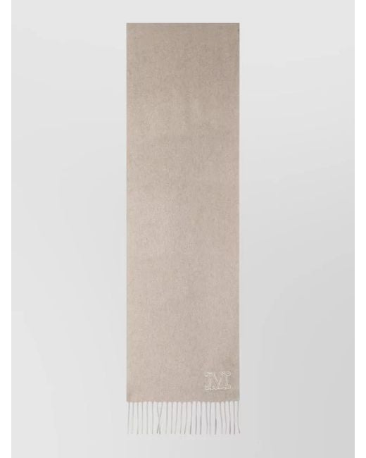 Max Mara White Cashmere Scarf