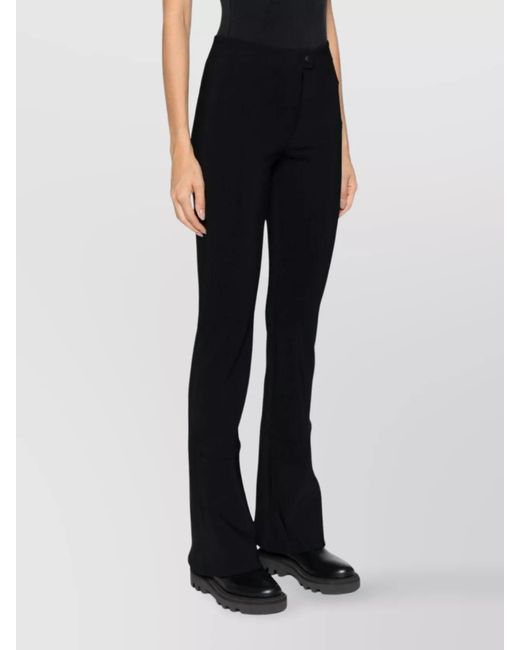 Filippa K Blue High-Rise Paneled Flared Trousers