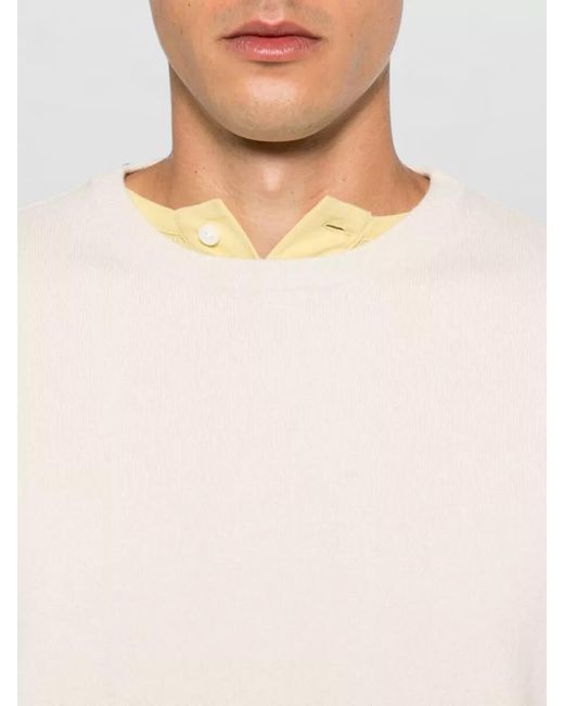 Extreme Cashmere White Cashmere Crew Neck Sweater Regular Fit