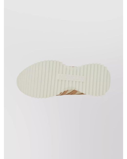 Moncler White Leather Low-Top Sneakers