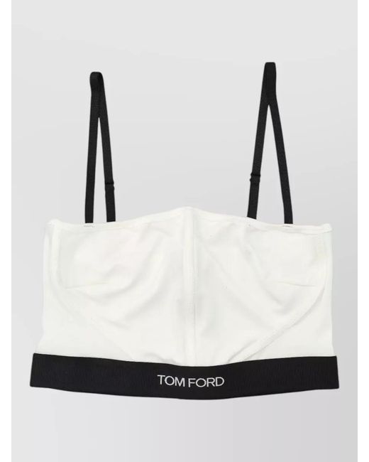 Tom Ford White Modal Logo Bra