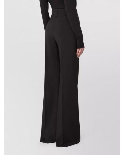 Sportmax Black Wool Flared Trousers