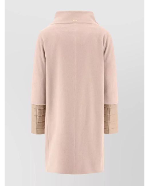 Herno Pink Virgin Wool Single Breasted Coat
