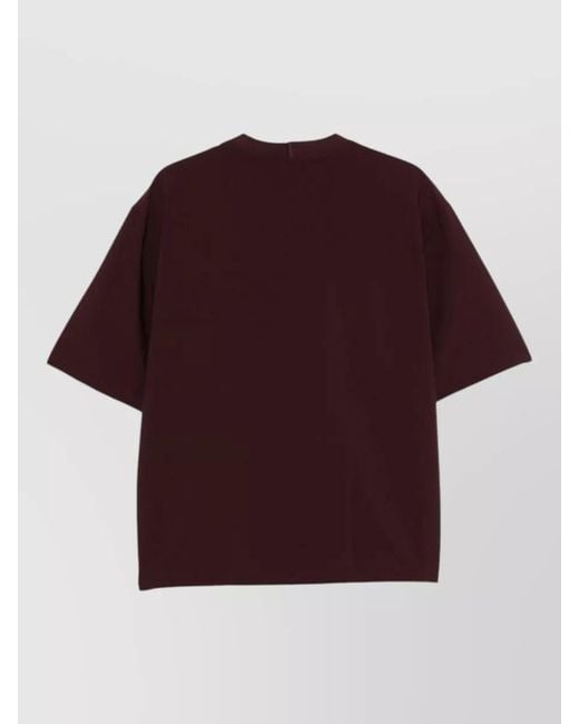 Emporio Armani Red Short Sleeve Shirt Round Neckline for men