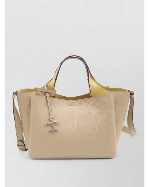 Tod's Natural Small Leather Tote Bag Dual Handle