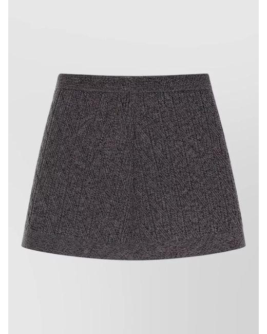 THE GARMENT Gray Como Miniskirt Asymmetrical Hem Buttons