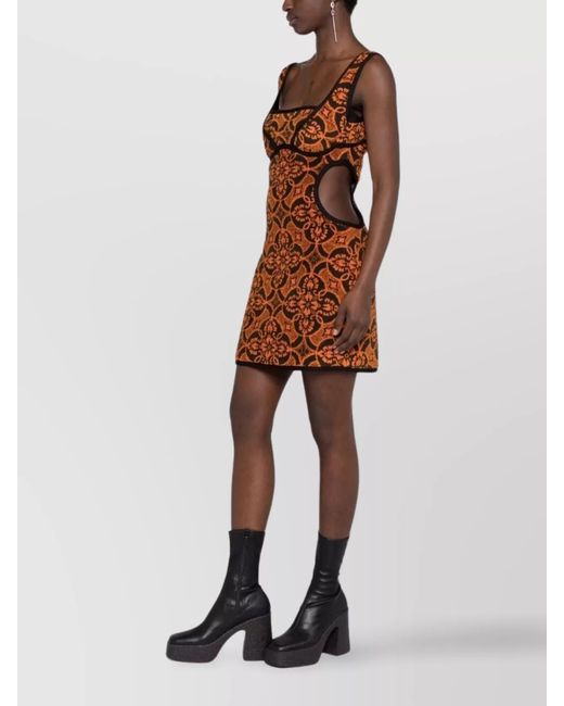MARINE SERRE Brown Short Dresses