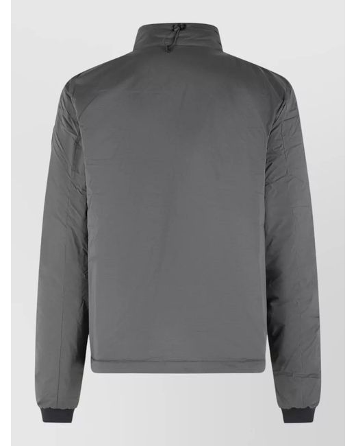 Canada Goose Gray Lodge Polyamide Down Jacket Stand Collar for men