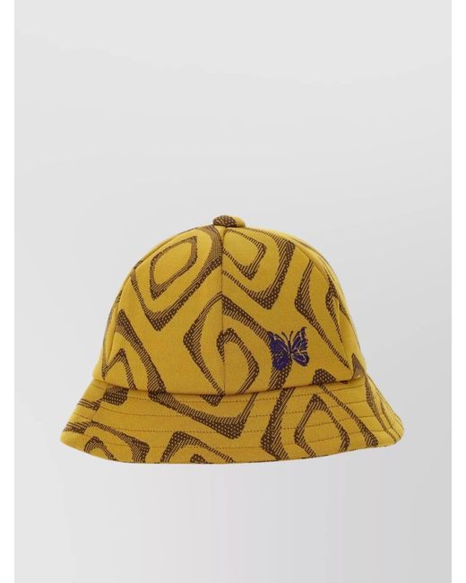 Needles Yellow Printed Bucket Hat for men