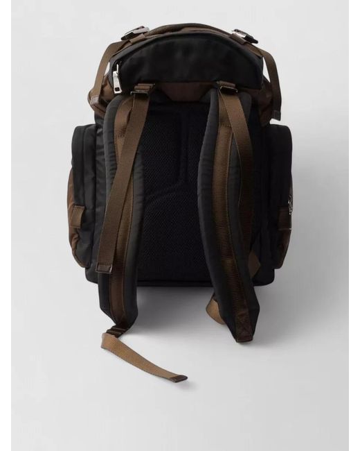 Prada Black Re Nylon Backpack Trekking Style Design for men
