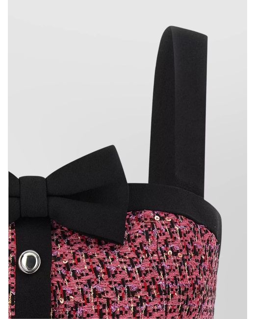 Alessandra Rich Pink Tweed Top