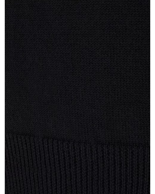 Jil Sander Blue Wool Sweater With Cut-Out Shoulders And Sleeves for men