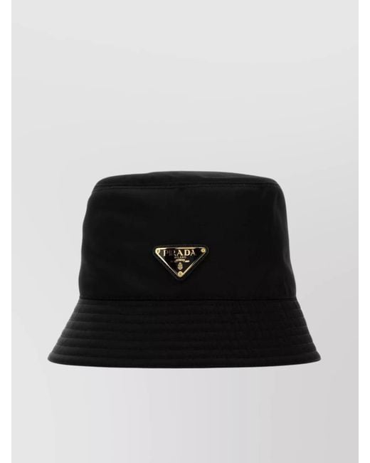 Prada Black Recycled Polyamide Bucket Hat