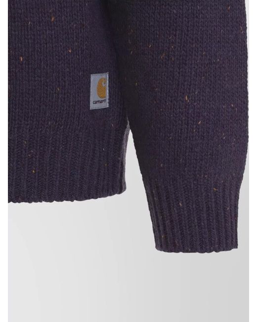 Carhartt Blue Lambswool Anglistic Knitted Sweater for men