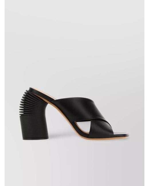 Off-White c/o Virgil Abloh Black Leather Sandals