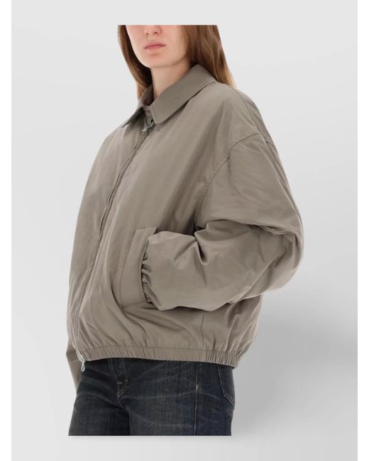 Our Legacy Gray Cropped Puffer Jacket