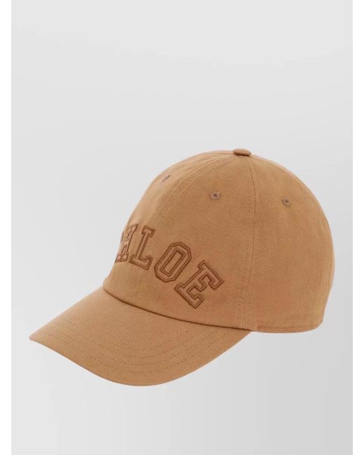 Chloé Natural Signature Cotton Cap Curved Brim Eyelets