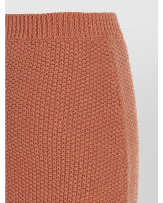 Chloé Brown Cashmere Knit Long Skirt