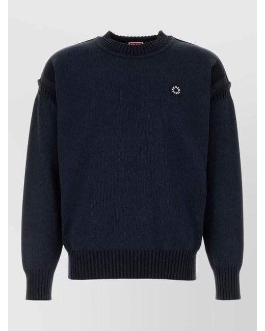 KENZO Blue Cotton Wool Jumper for men
