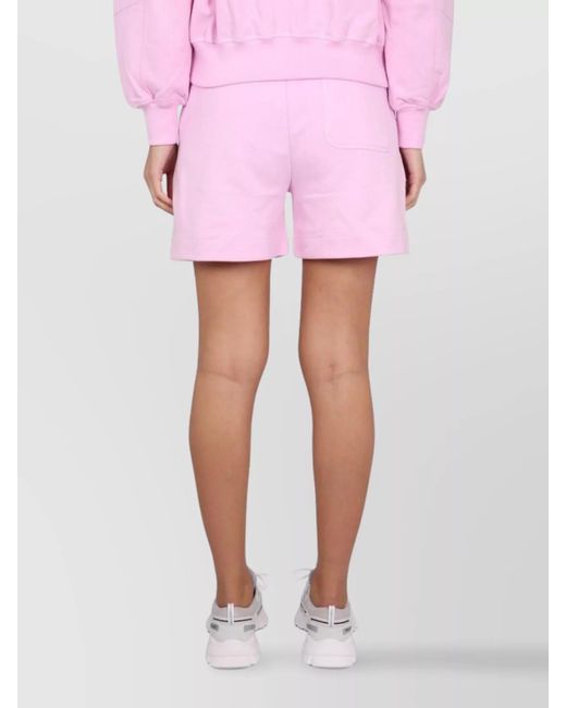 Canada Goose Pink Cotton Elastic-Waist Short Shorts