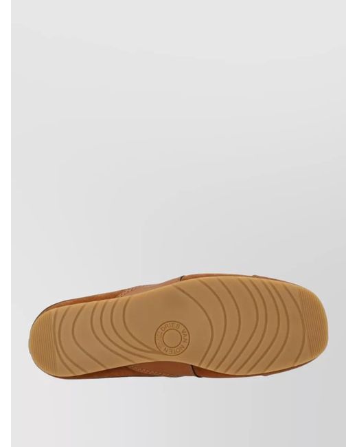Dries Van Noten Brown Leather Slippers for men
