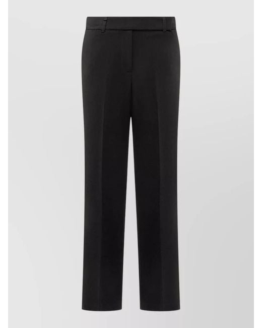 Michael Kors Black Straight Leg Pants Tailored Design Belt Loops