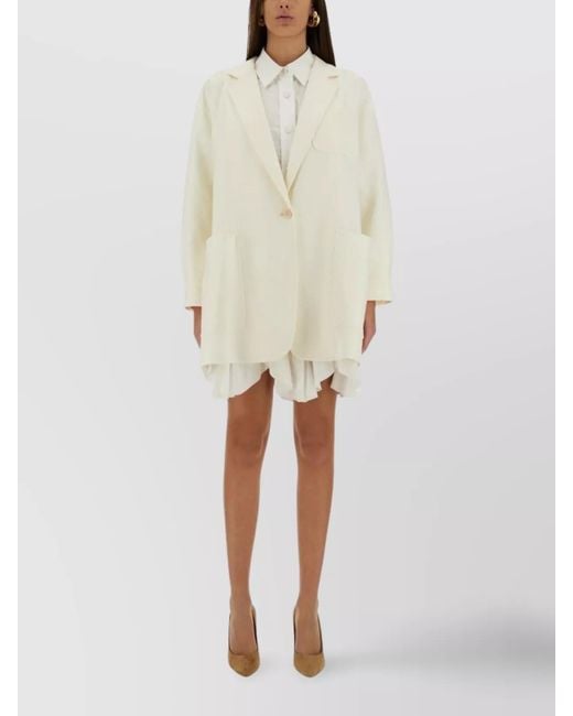 Max Mara Natural Virgin Wool Blazer