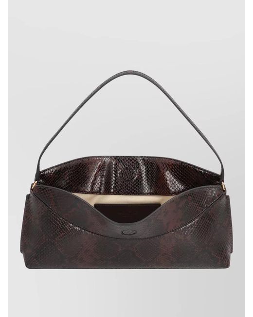 Jacquemus White Snake Print Shoulder Bag Tone Hardware