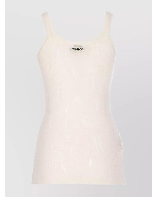Pinko Natural Distressed Tank Top
