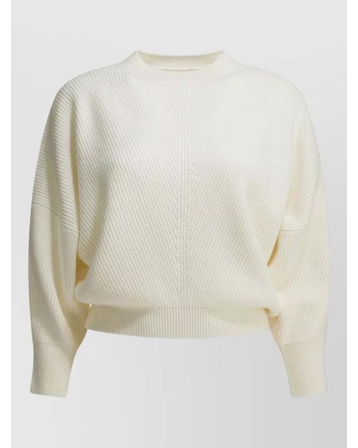 Sa Su Phi White Knitwear Crew Neck Long Sleeves Silhouette