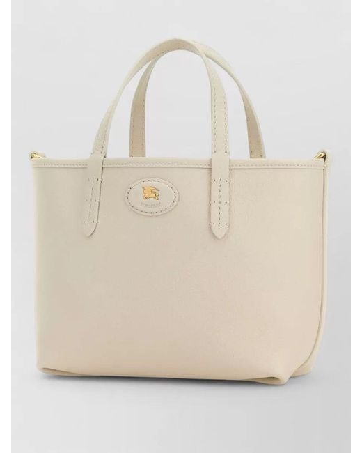 Burberry Natural Bloomsbury Mini Leather Shoulder Bag