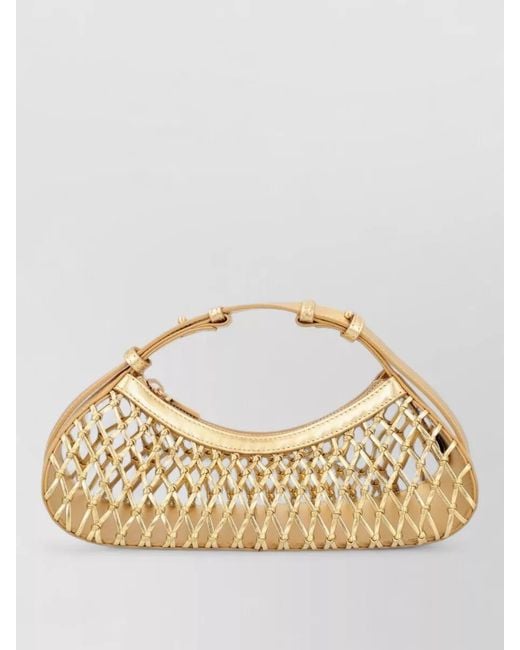 Cult Gaia Metallic Leather Clutch Bag