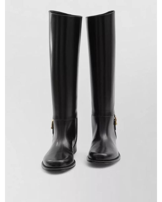 Saint Laurent Black Leather Julia Boots