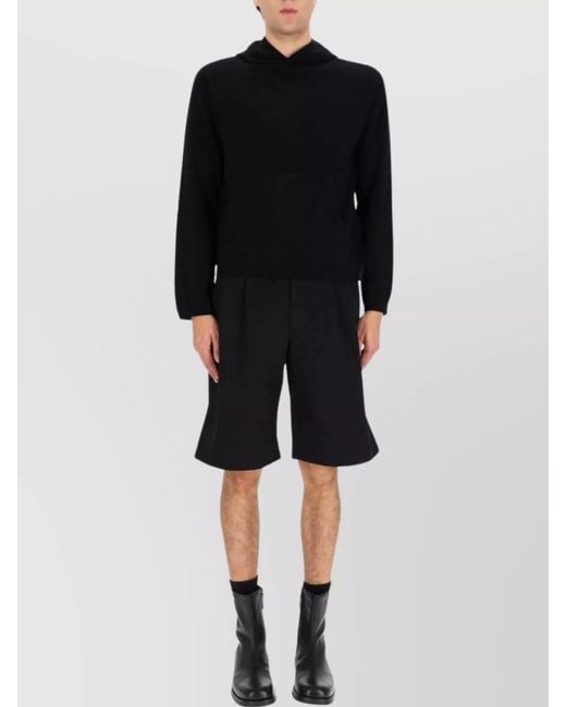 Our Legacy Black Wool Boxy-Fit Hoodie for men