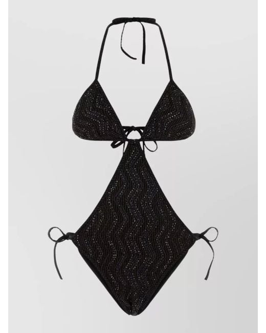 Missoni Black Metallic Trikini Bodysuit